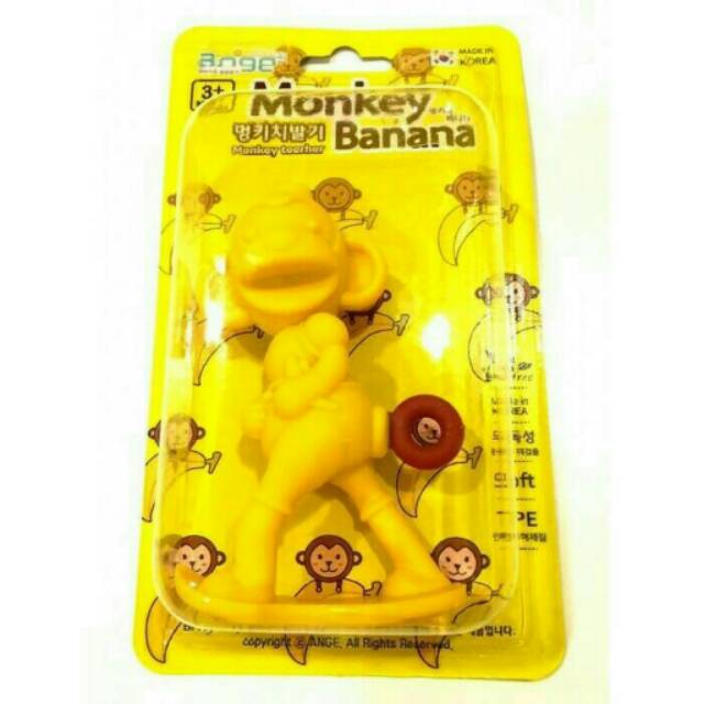 Ange teether banana monkey