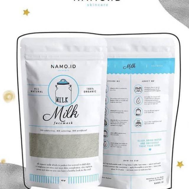 Facemask namo.id varian milk