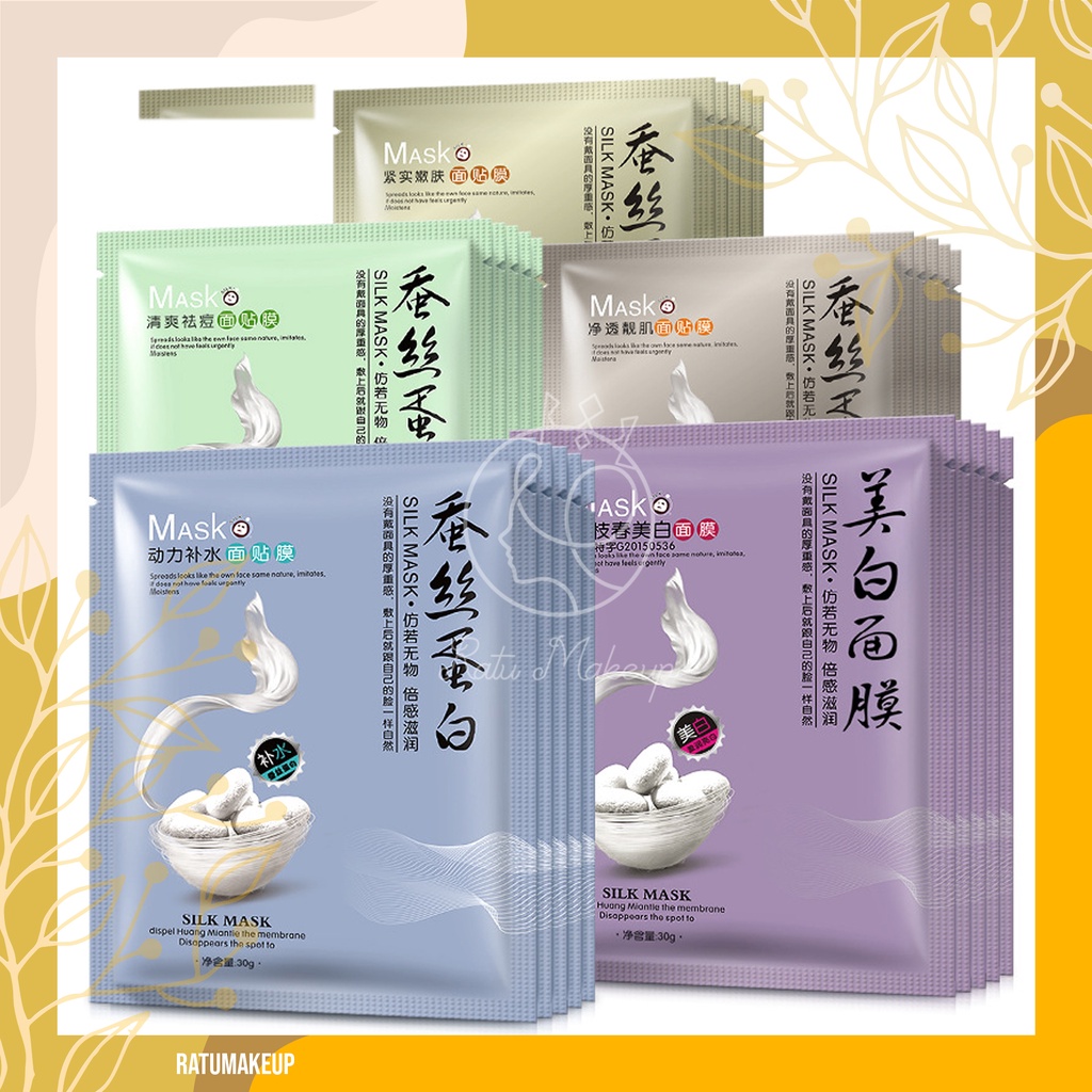[BISA COD]MASK SHEET ONE SPRING SILK / MASKER WAJAH SUTRA