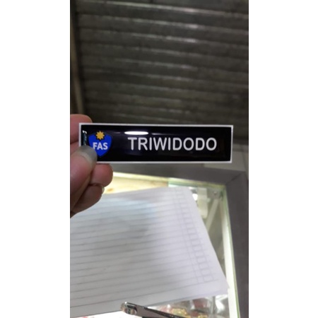 papan nama dada coting
