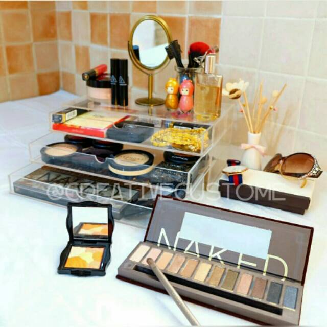 Acrylic makeup 3 drawers