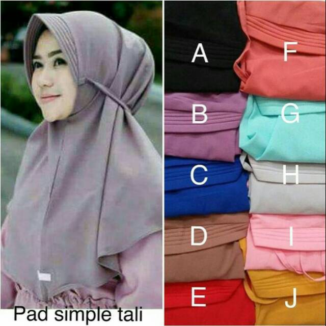 Hijab ped simple tali