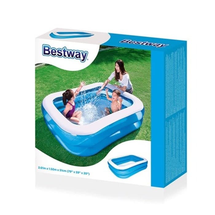 Kolam Anak Blue Rectangular Bestway #54006