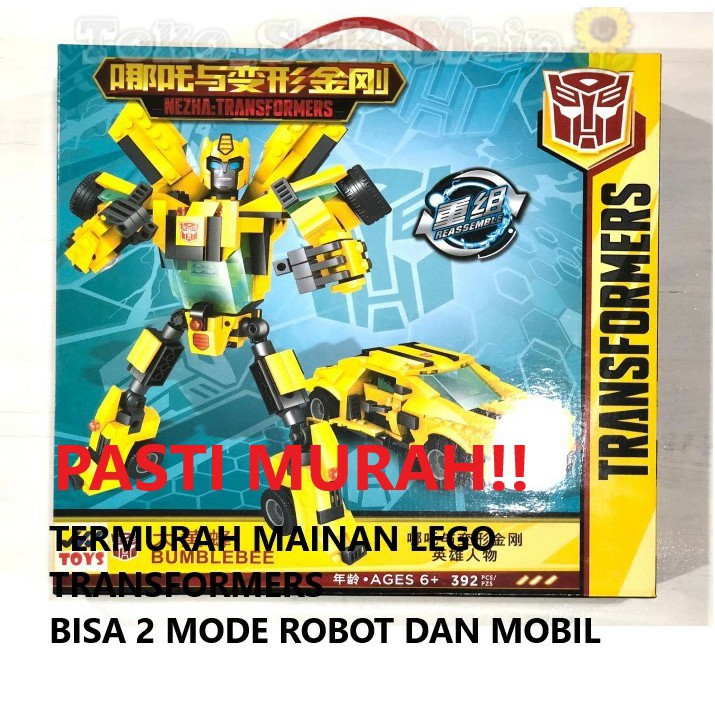 Mainan lego TRANSFORMERS megatron dan bumblebee