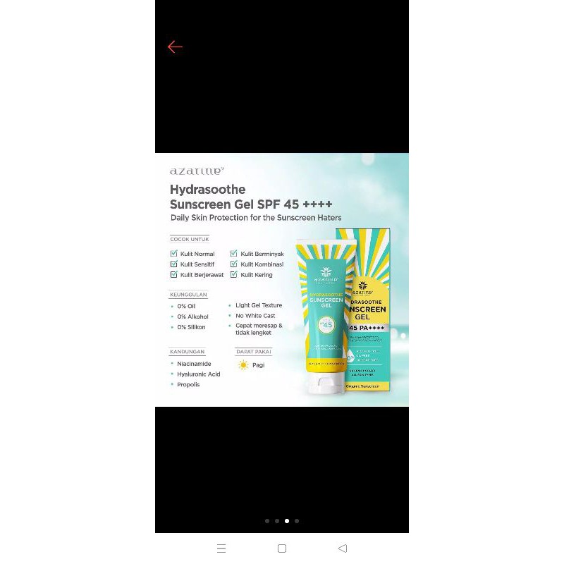sunscreen azarine