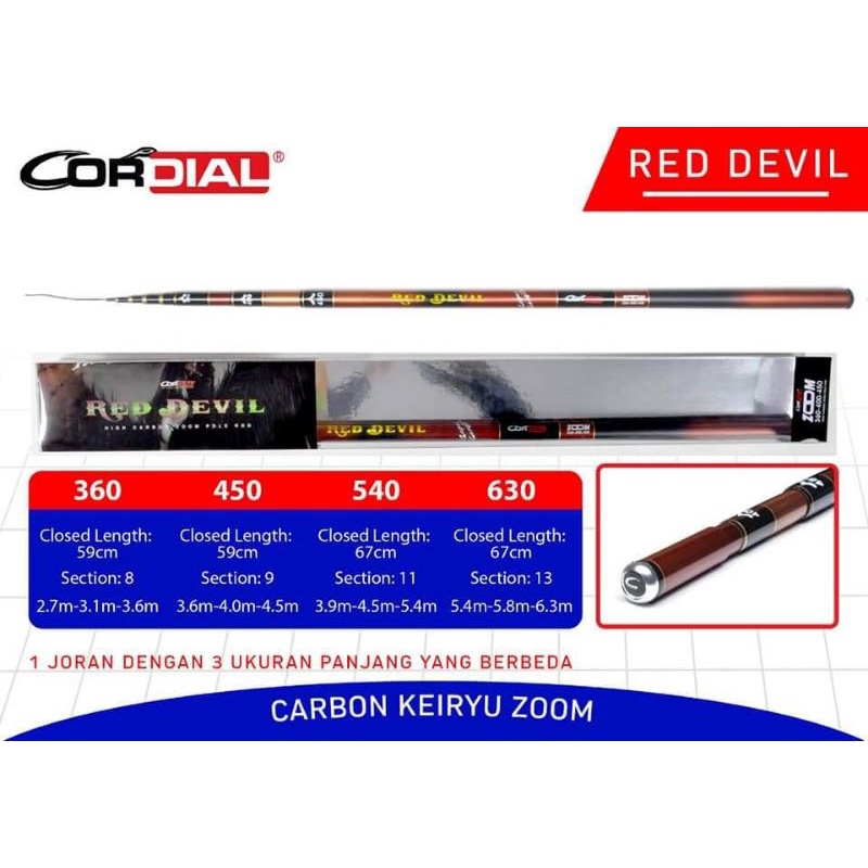 Tegek Pancing Zoom Pole Cordial Red Devil