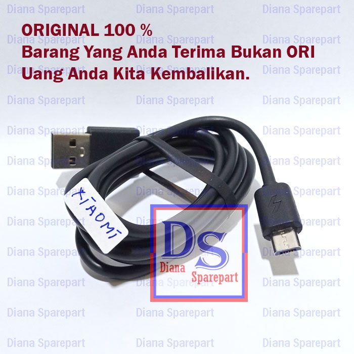 Kabel Data Xiaomi Cable Cas Casan Micro Original 100