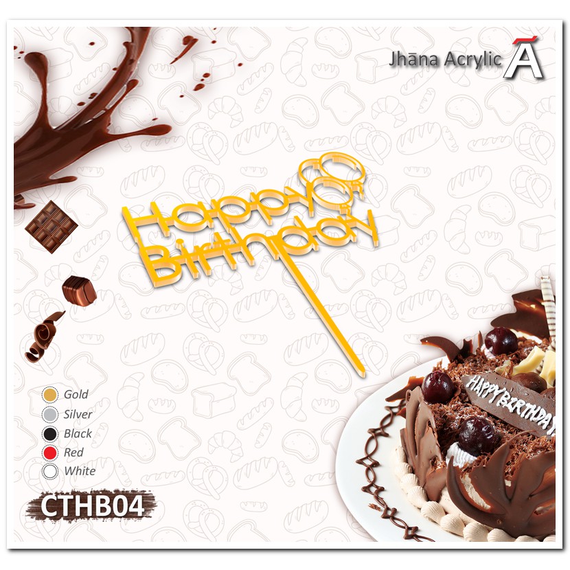 Cake Topper Happy Birthday 4
