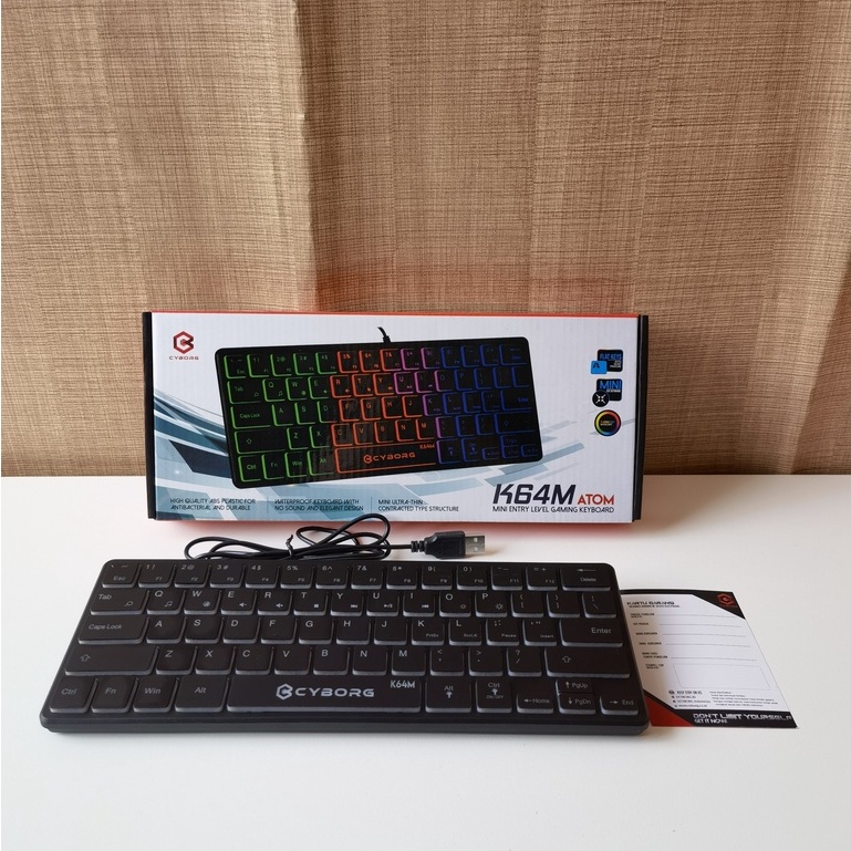 Cyborg Atom Mini Ultra Thin Entry Level Gaming Keyboard (K64M)