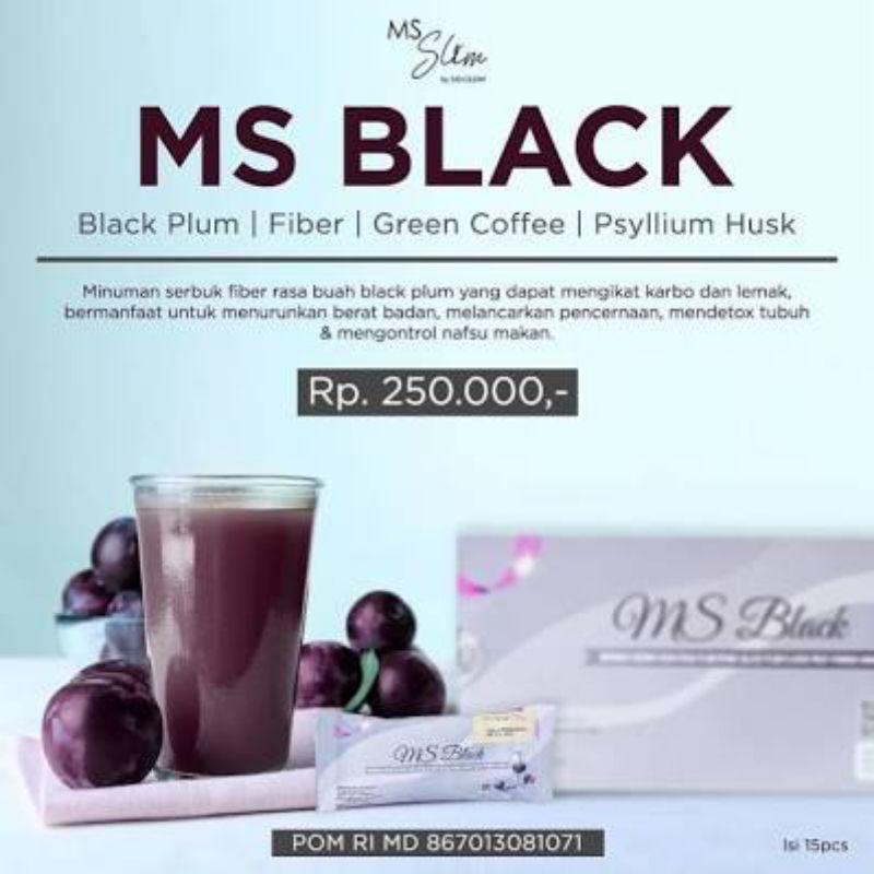 MS BLACK SUPLEMEN DIET/DETOX MS GLOW ORIGINAL