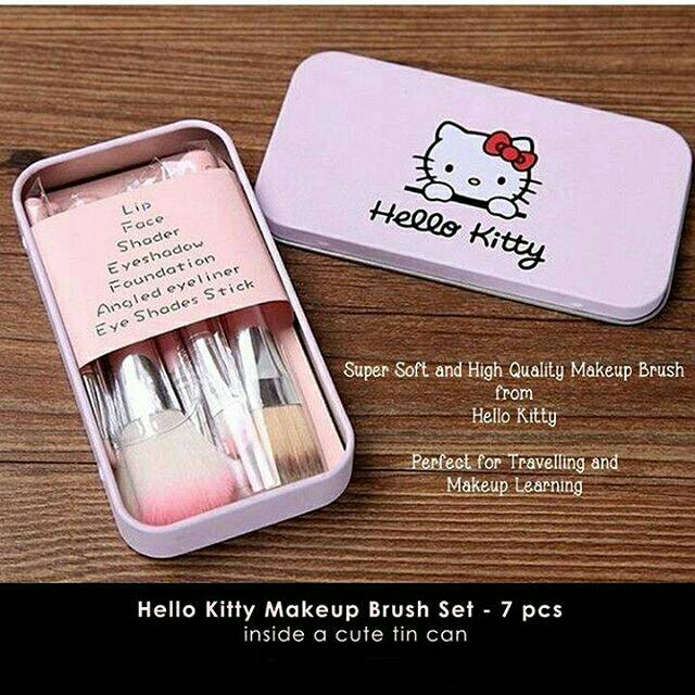 Makeup brush hello kitty 7pcs