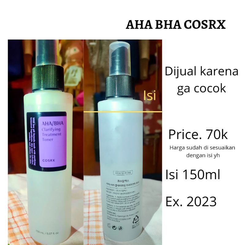 PRELOVED TONER AHA BHA COSRX