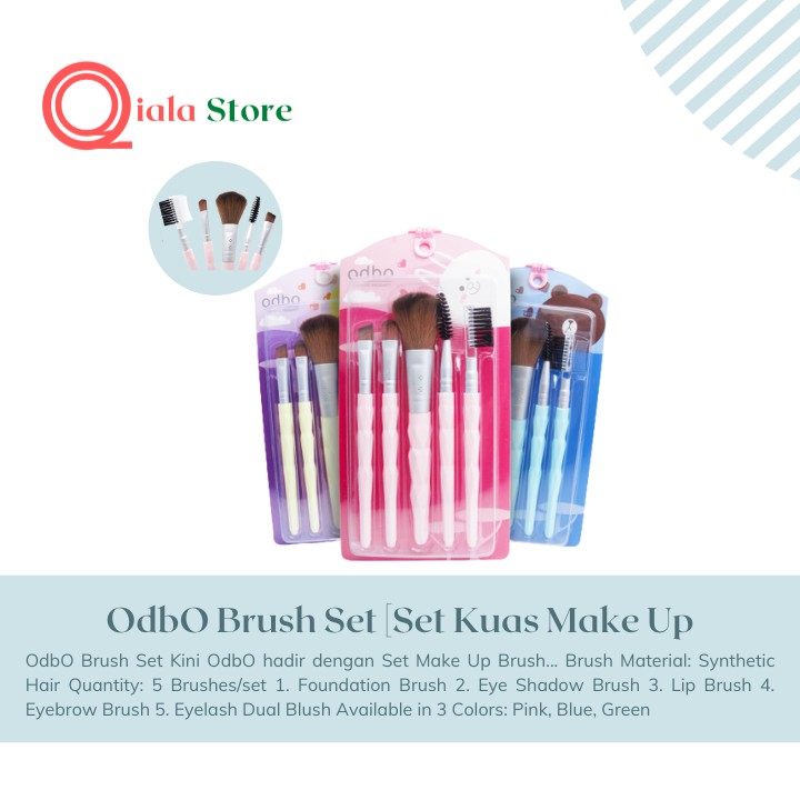 OdbO Brush Set make up tools  kuas set make up