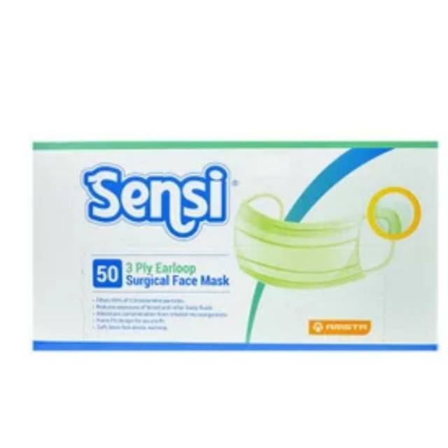 MASKER SENSI EARLOOP 3PLY
