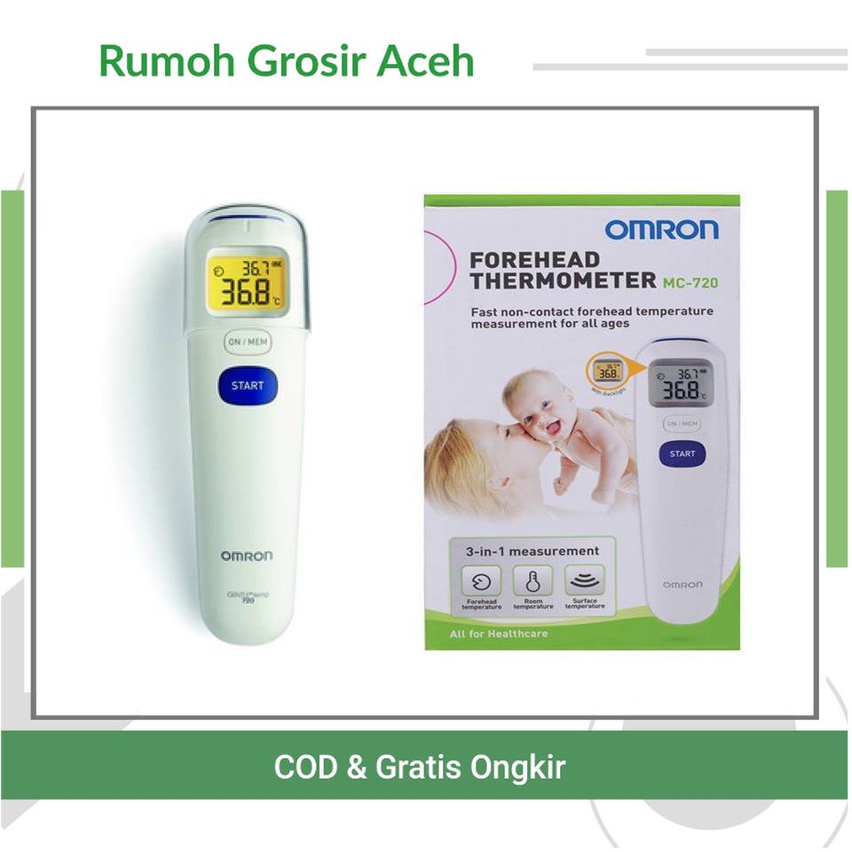 [ACEH] OMRON MC-720 Termometer Bayi Dahi Digital Forehead Thermometer MC720