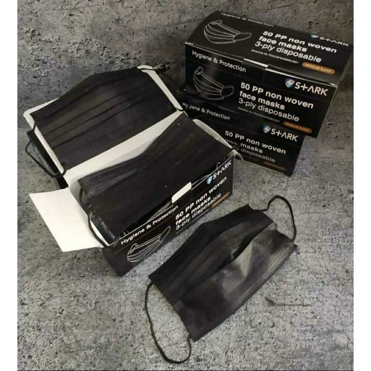 masker earlop hitam
