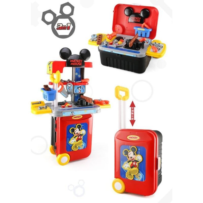 Mainan Troli mickey mouse 3in1 toolset