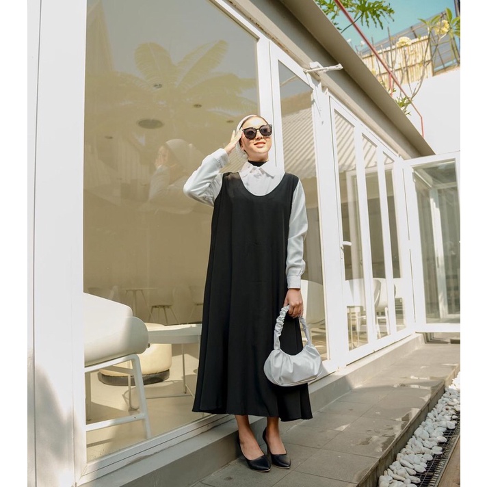 AURA SET OVERALL + KEMEJA