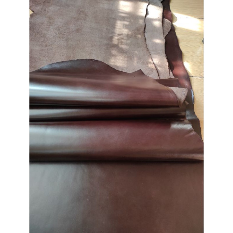 Kulit sapi pull up warna choco vintage