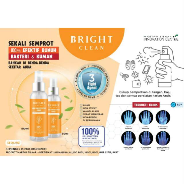 Termurah Sanitizer Semprot Bright 100ml