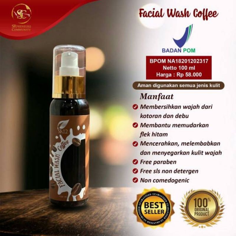 Facial wash coffee