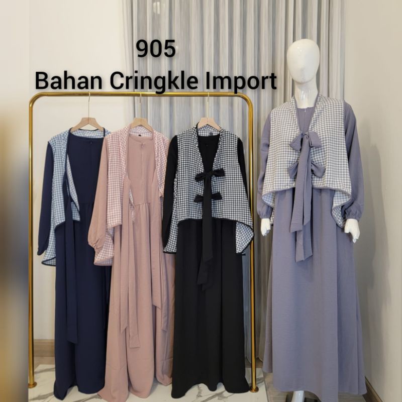 gamis crinkle import by siera