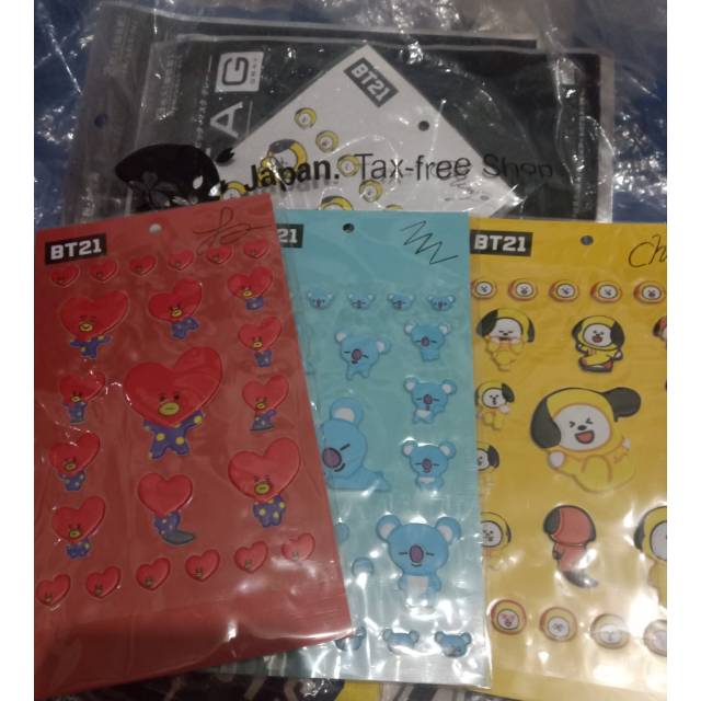 Stiker BT21 3D