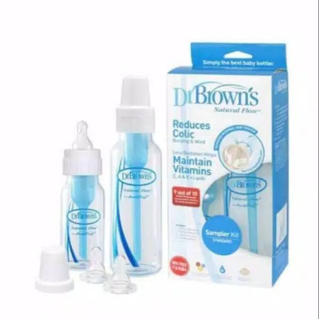 DR BROWNS NATURAL FLOW SAMPLER KIT STANDARD NECK BOTOL SUSU