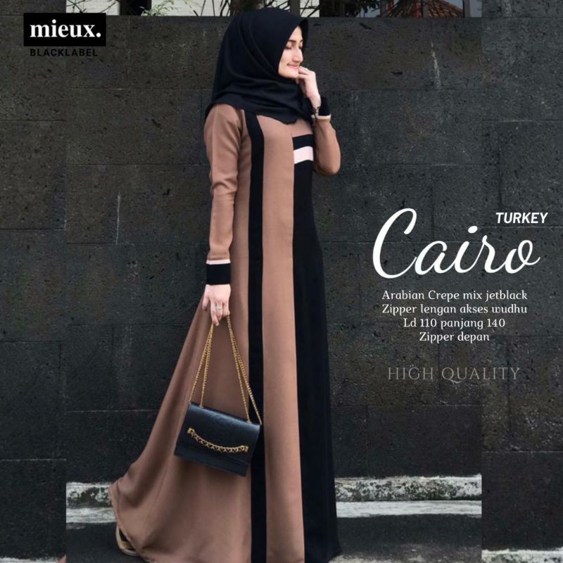 Gamis Turkey | Gamis jetblack | Cairo turkey