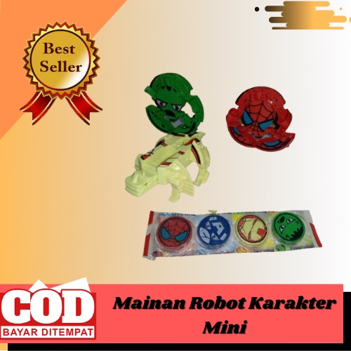 Mainan Robot Berkarakter Superhero mini