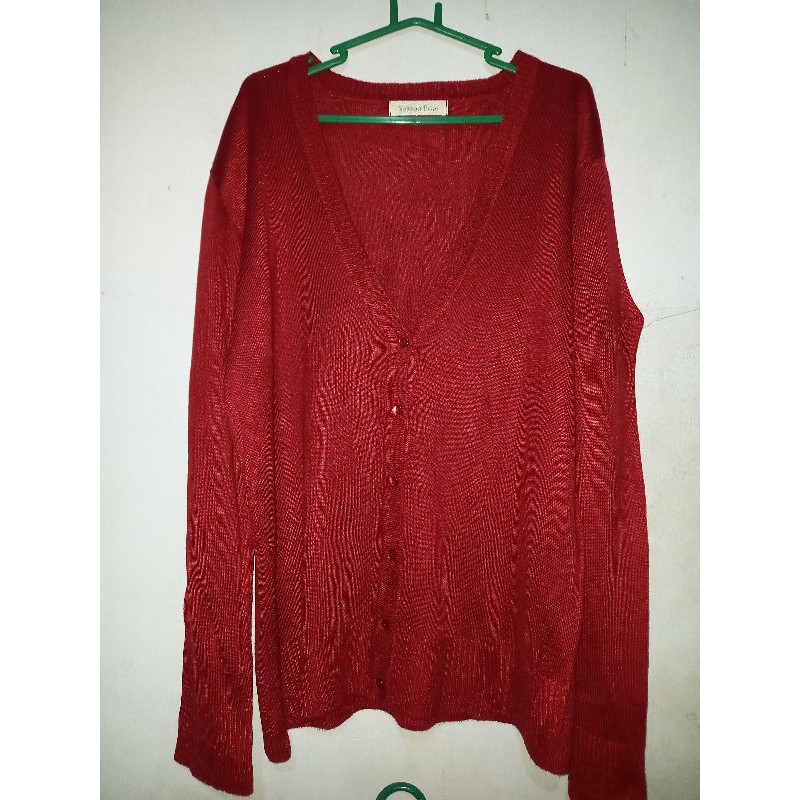 Cardygan Rajut Maroon