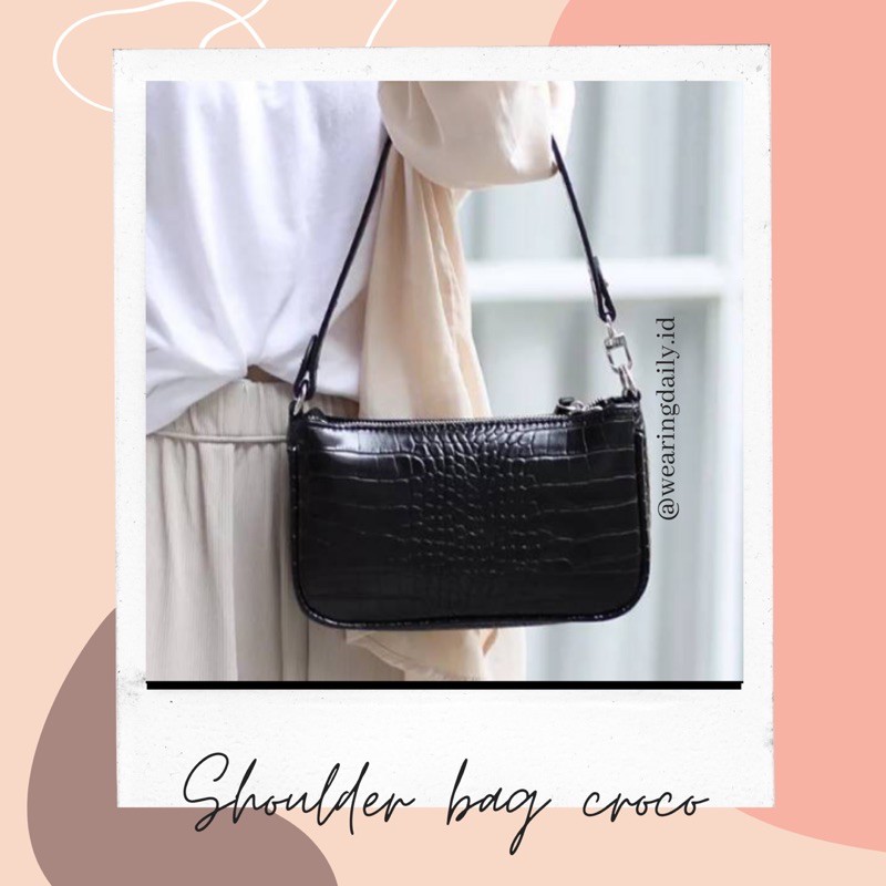 shoulder bag croco