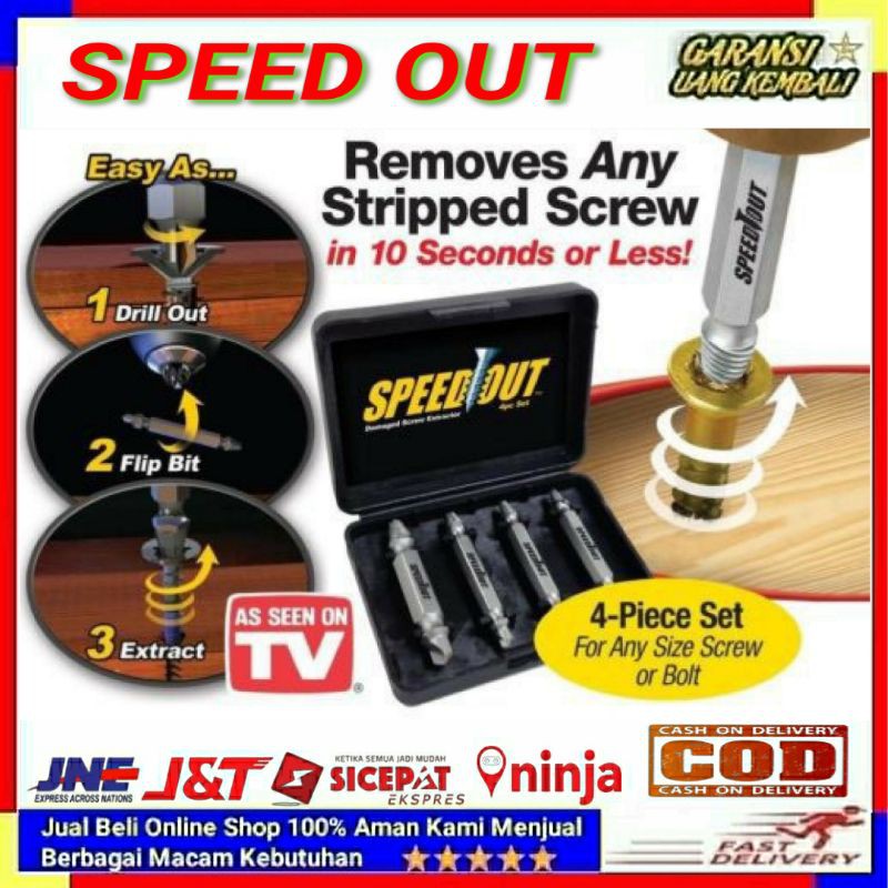 Taffware Screw Extractor Broken Striped Screw Remover - S2