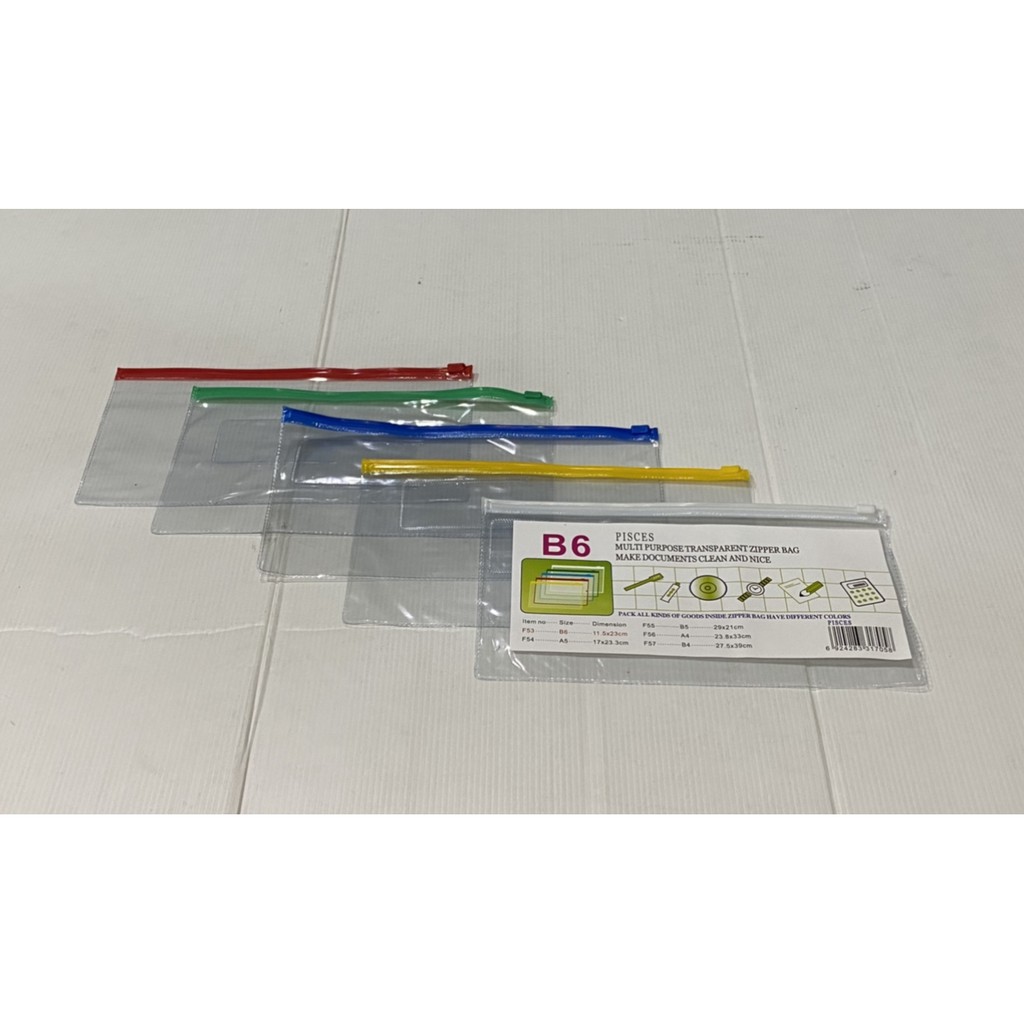 Map Zipper B6 Transparent Pisces