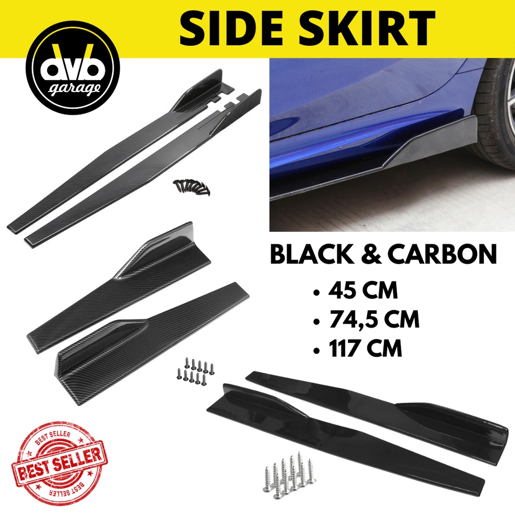 SIDE SKIRT CARBON UNIVERSAL - ADD ON LIPS DIFFUSER WINGLET BUMPER