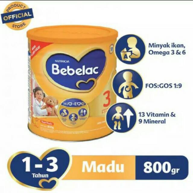 Bebelac 3 vanila & madu 800gr