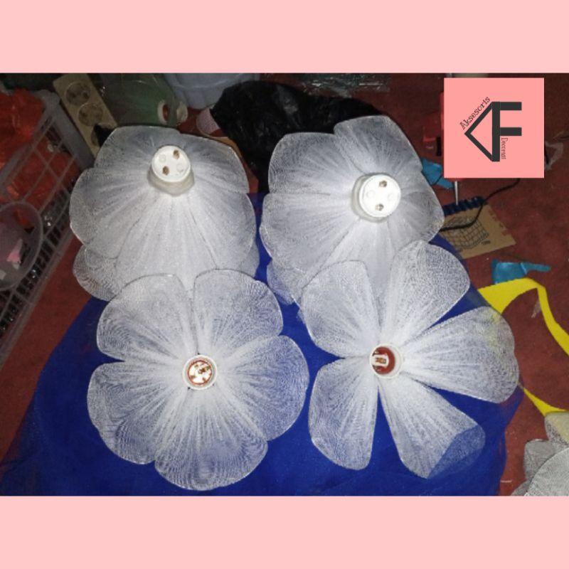 CUP LAMPU BUNGA KAIN TULLE