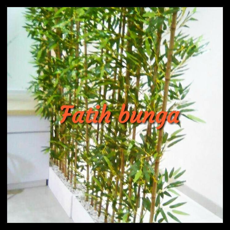 Partisi Bambu/Bunga Hias/Bunga Plastik