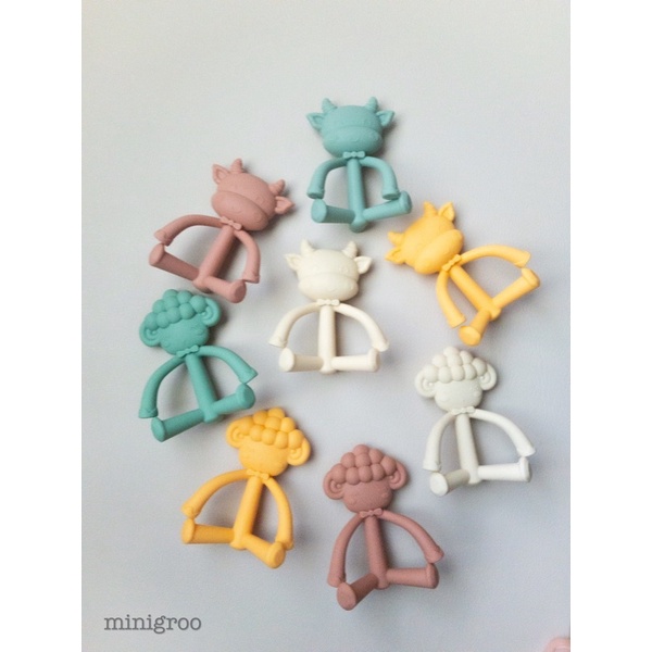 Sheep & Cow Silicone Teether