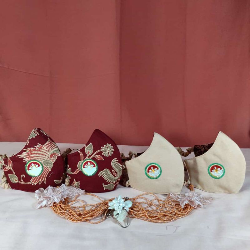 Masker Batik dan Logo DWP Model Duckbill