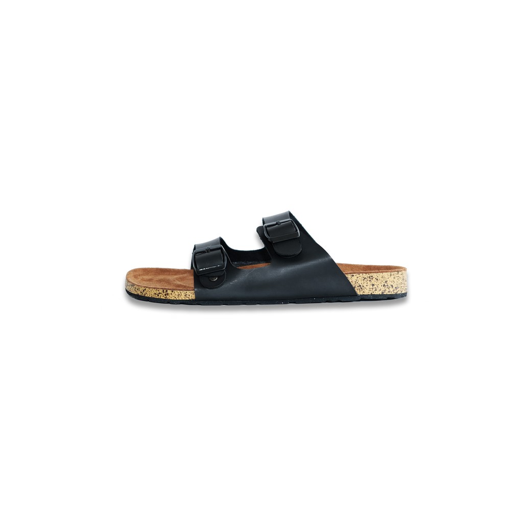 [BISA COD] SANDAL KULIT CLASSIC MODERN HB BLACK