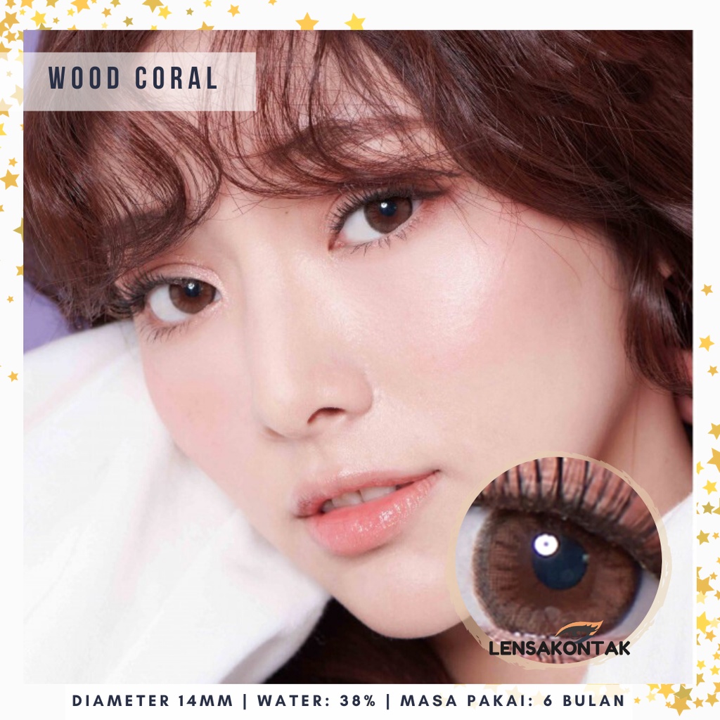 [Bisa Minus & COD] Softlens EOS Wood coral