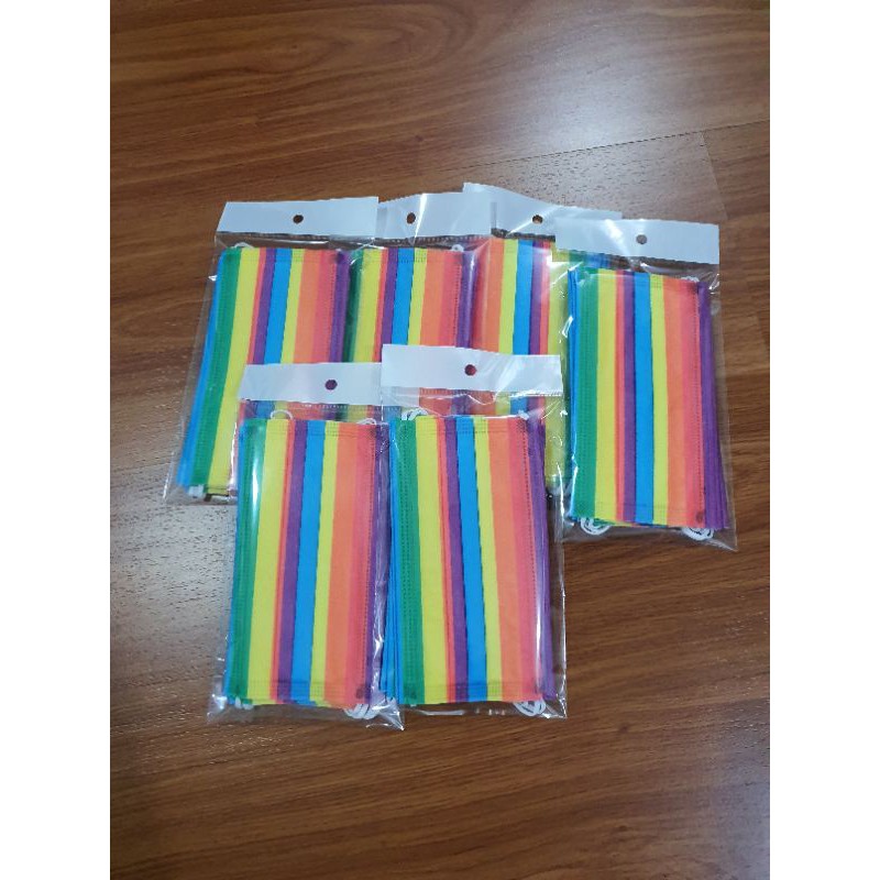 Masker rainbow isi 5pc