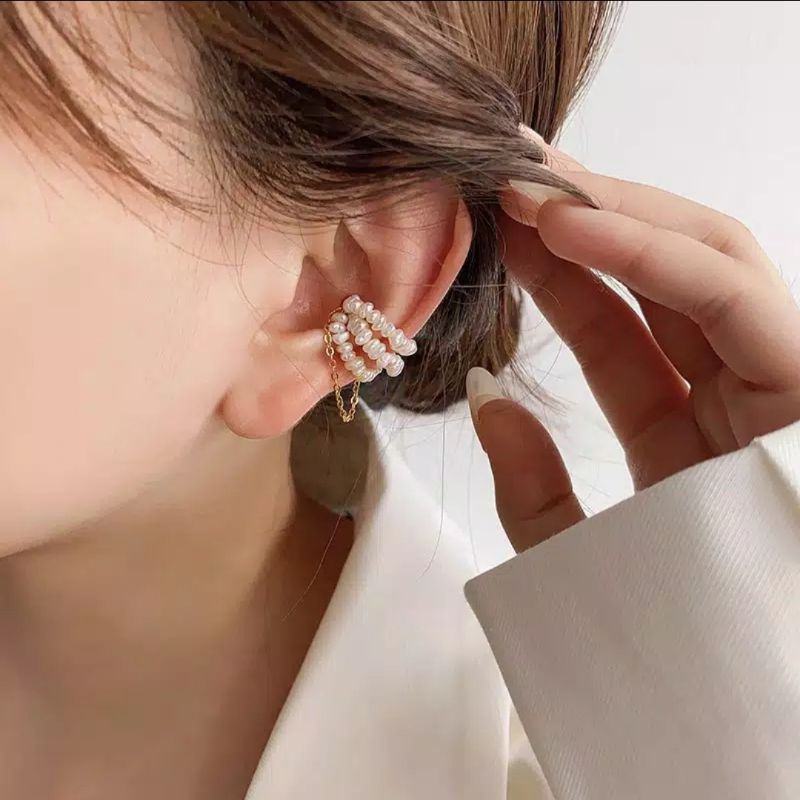 Anting Earcuff Mutiara