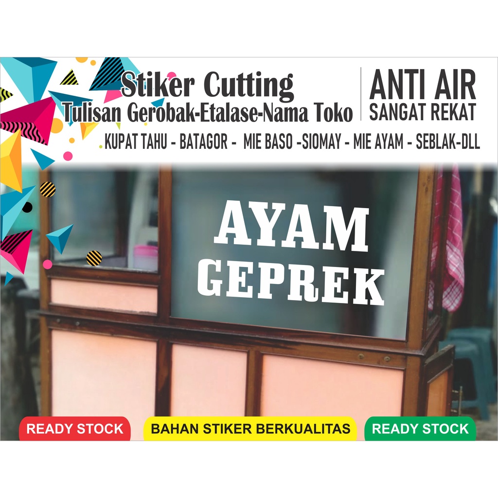 STIKER GEROBAK AYAM GEPREK