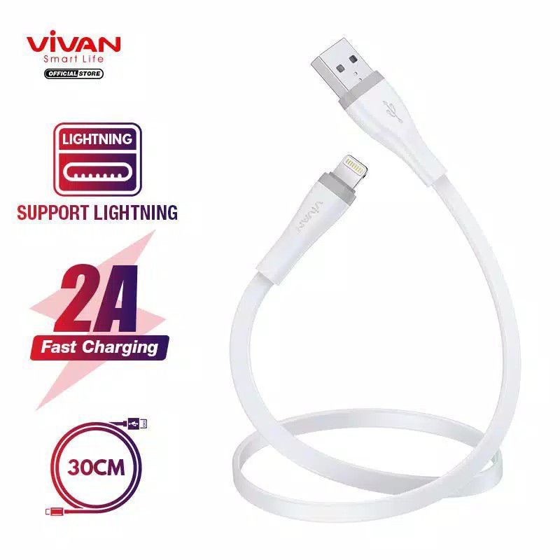 Kabel Data Vivan SL30S iPhone 30Cm ORIGINAL