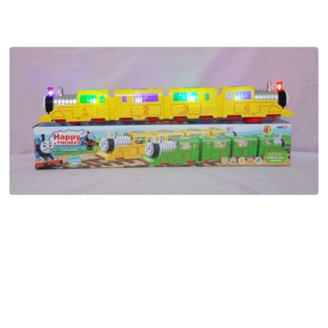 Mainan kereta thomas sounds,light 4D,bump & go