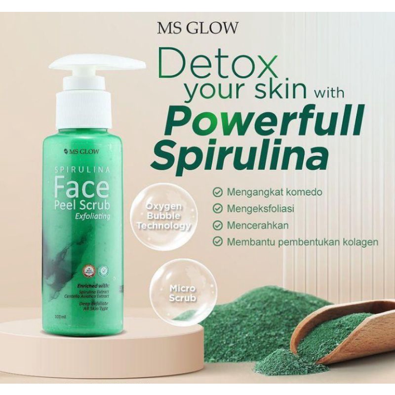FACE PEEL SCRUB MSGLOW / EKSFOLIASI