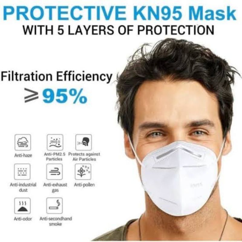Masker Medis Earloop KN95 isi 5pcs