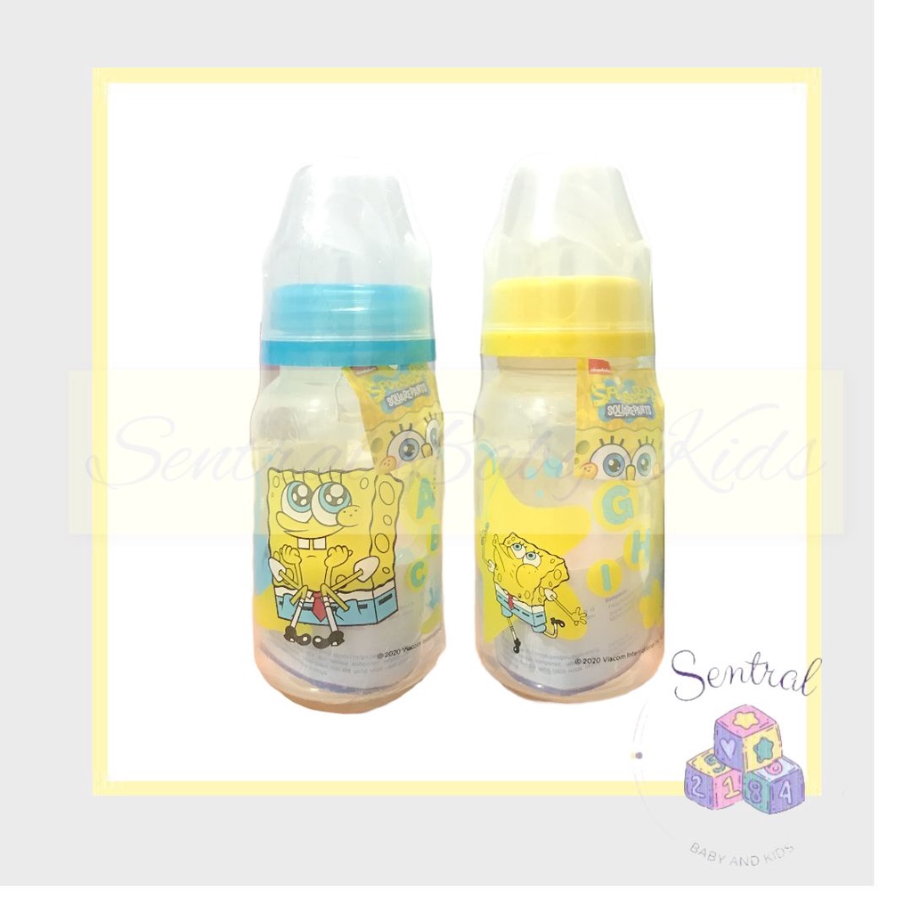 HUKI BOTOL PP SP ROUND 120ml CI0330 SPONGEBOB